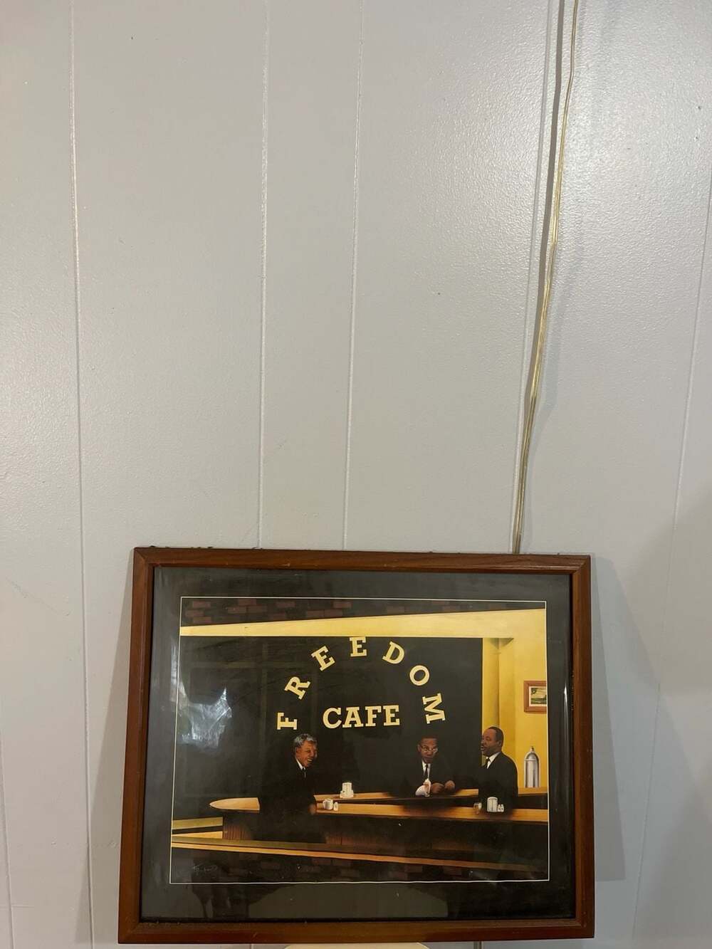 Freedom Cafe Framed Art Print - Nelson Mandela, Malcolm X, Martin Luther King Jr